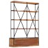 Estantería de 4 niveles 6 cajones madera de mango 122x36x181