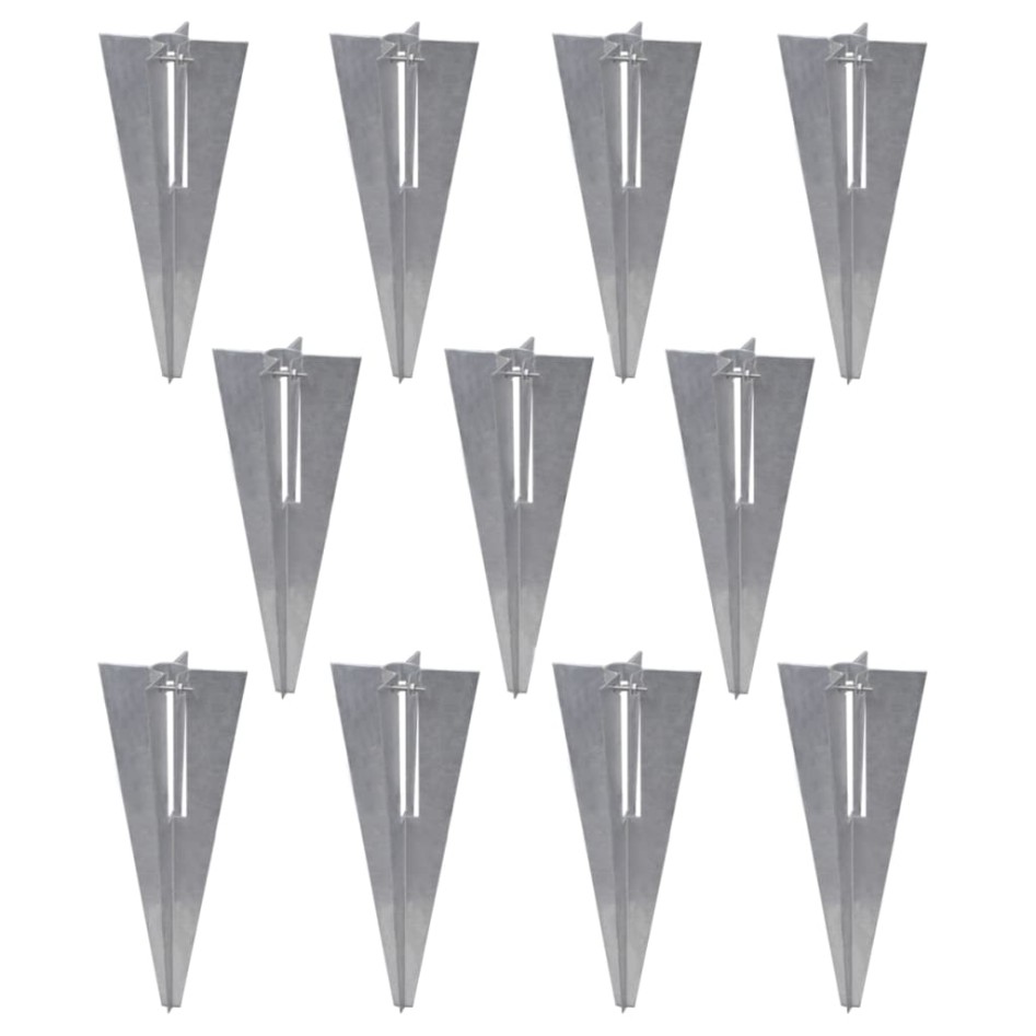 Valla metálica con estacas postes acero galvanizado 25x1,25