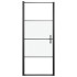 Puerta de ducha vidrio semiesmerilado negro 81x195
