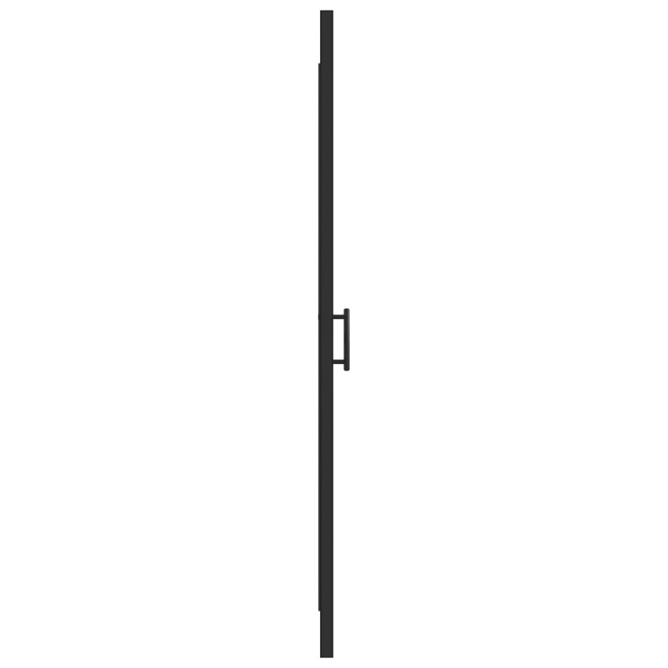 Puerta de ducha vidrio semiesmerilado negro 81x195