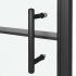 Puerta de ducha vidrio semiesmerilado negro 81x195