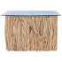 Mesa de centro con superficie de vidrio teca maciza 66x66x40