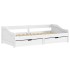 Sofá cama con 2 cajones madera maciza pino blanca IRUN