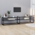 Mueble para TV vidrio templado transparente 200x40x40,5