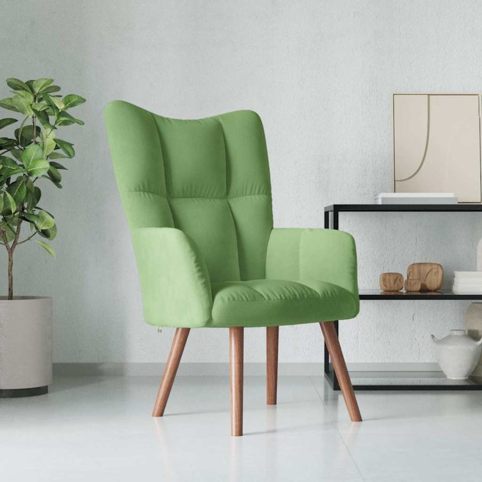 Sillón de relax de terciopelo verde