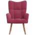 Sillón de relax de terciopelo rojo vino