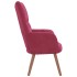 Sillón de relax de terciopelo rojo vino