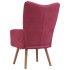 Sillón de relax de terciopelo rojo vino