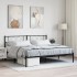 Estructura cama sin colchón con cabecero metal negro 180x200