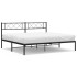 Estructura cama sin colchón con cabecero metal negro 180x200