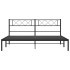 Estructura cama sin colchón con cabecero metal negro 180x200