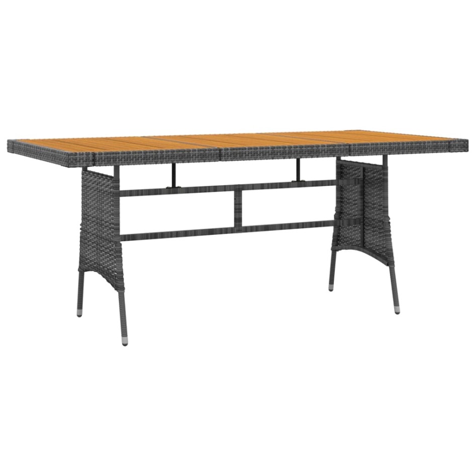 idaXL Juego de comedor de jardín 7 piezas ratán sintético