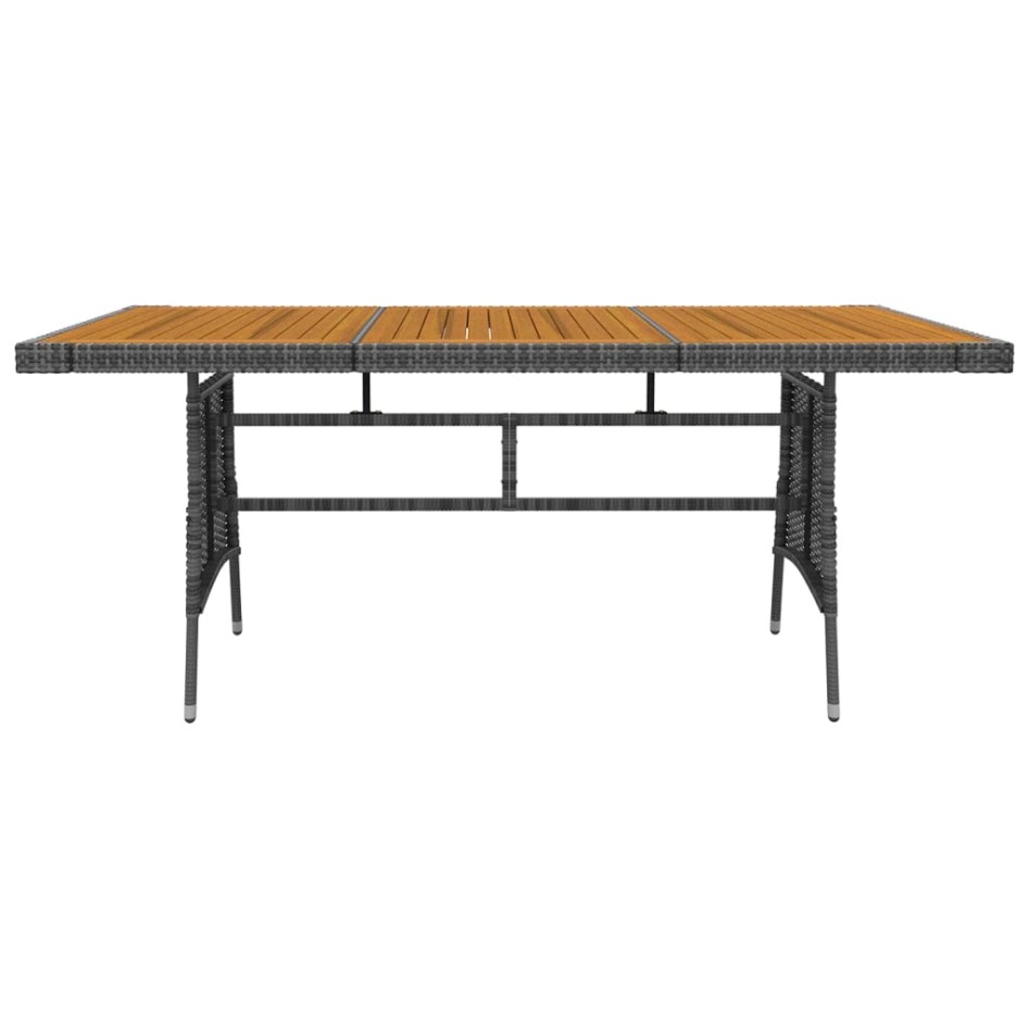 idaXL Juego de comedor de jardín 7 piezas ratán sintético