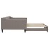 Sofá cama nido tela gris taupe 100x200