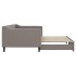 Sofá cama nido tela gris taupe 90x200