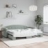 Sofá cama nido terciopelo gris claro 80x200