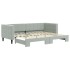 Sofá cama nido terciopelo gris claro 80x200