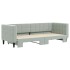 Sofá cama nido terciopelo gris claro 80x200