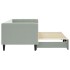 Sofá cama nido terciopelo gris claro 80x200
