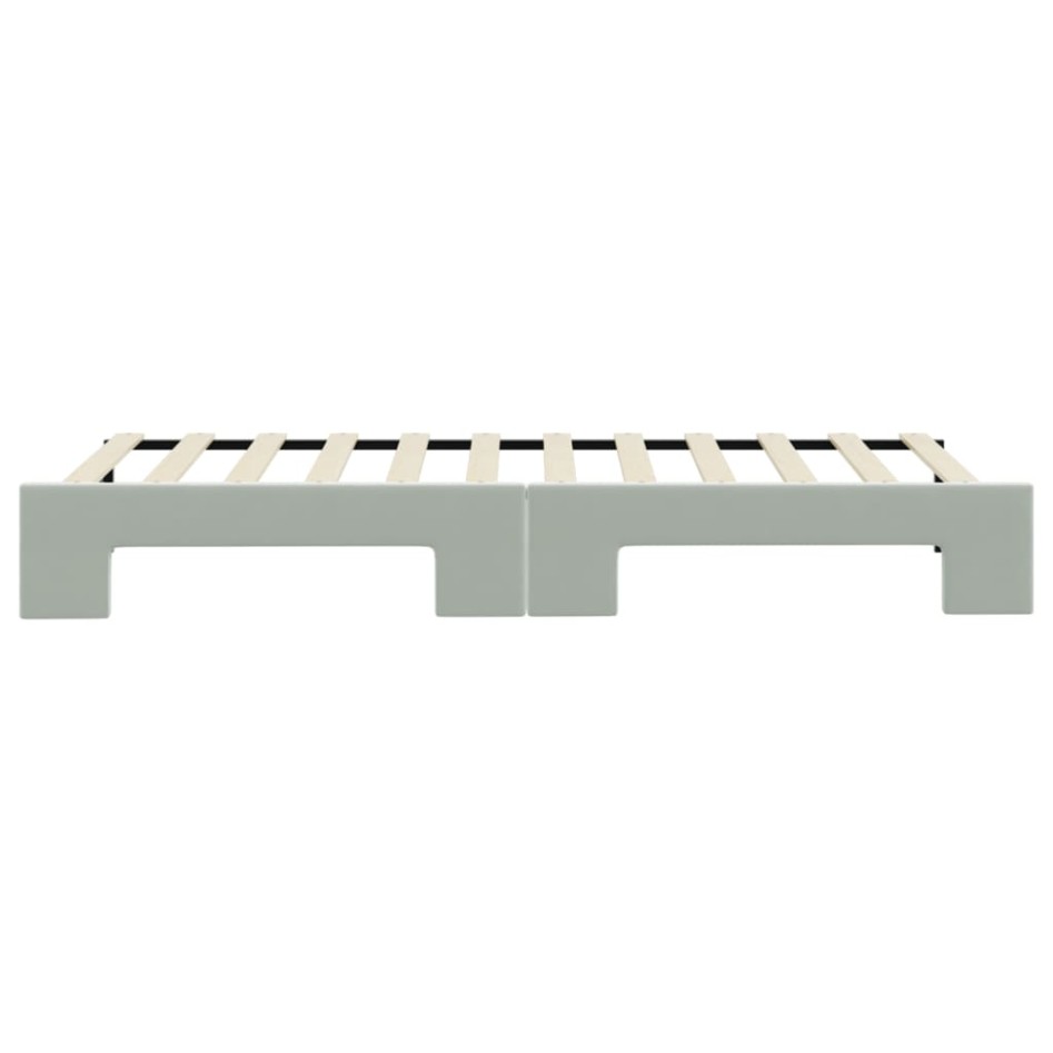 Sofá cama nido terciopelo gris claro 80x200