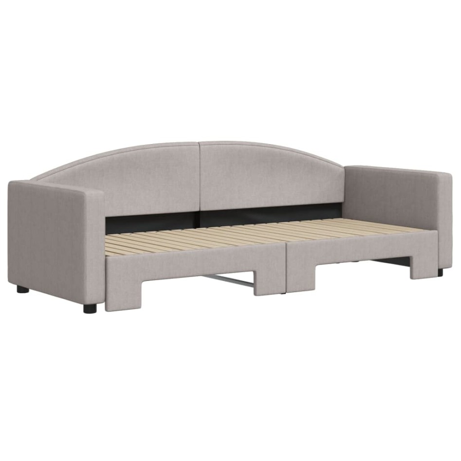 Sofá cama nido tela gris taupe 80x200