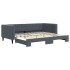 Sofá cama nido terciopelo gris oscuro 90x200