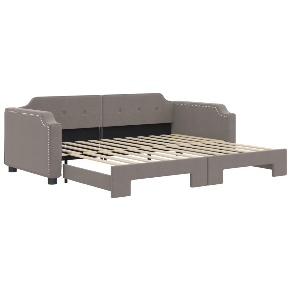 Sofá cama nido tela gris taupe 90x200