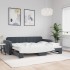Sofá cama nido terciopelo gris oscuro 80x200
