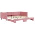 Sofá cama nido terciopelo rosa 100x200