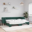 Sofá cama nido terciopelo verde oscuro 80x200 cm