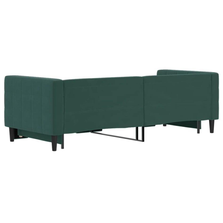 Sofá cama nido terciopelo verde oscuro 80x200