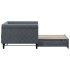 Sofá cama nido terciopelo gris oscuro 90x190