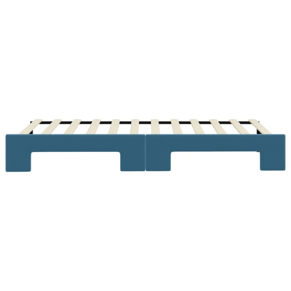 Sofá cama nido terciopelo azul 80x200