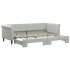 Sofá cama nido terciopelo gris claro 80x200