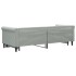 Sofá cama nido terciopelo gris claro 80x200