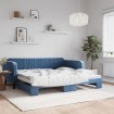 Sofá cama nido terciopelo azul 100x200 cm