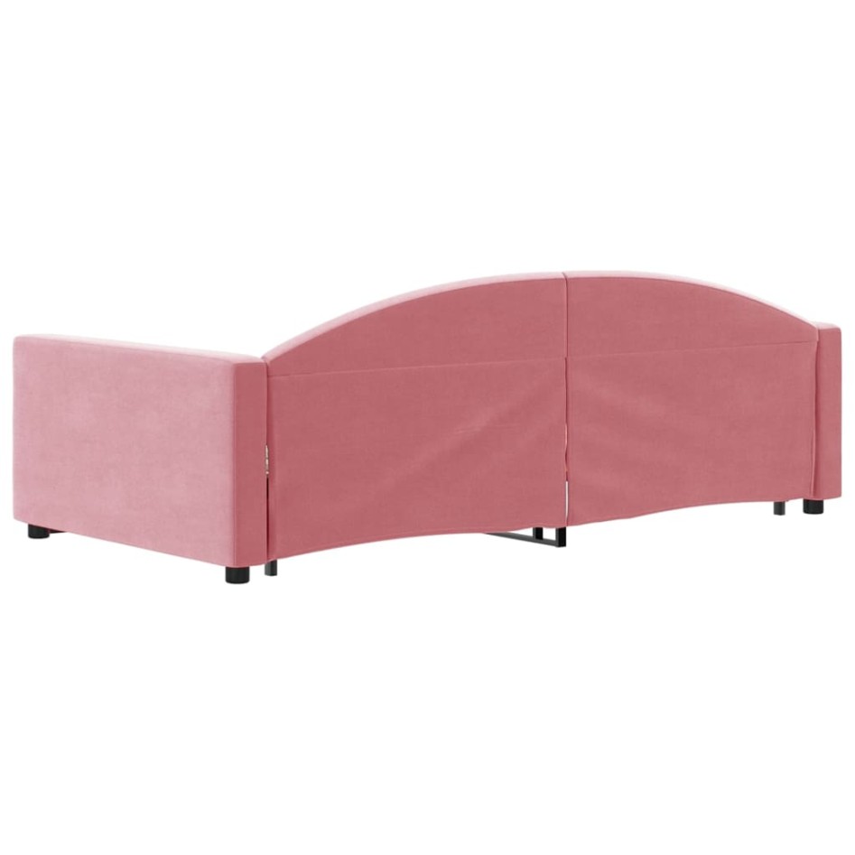 Sofá cama nido terciopelo rosa 100x200