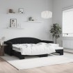 Sofá cama nido terciopelo negro 90x200 cm