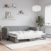 Sofá cama nido tela gris claro 80x200 cm