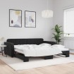 Sofá cama nido terciopelo negro 100x200 cm