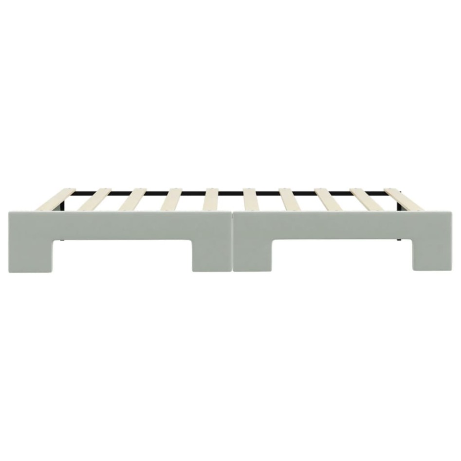 Sofá cama nido terciopelo gris claro 90x190