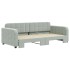 Sofá cama nido terciopelo gris claro 90x190