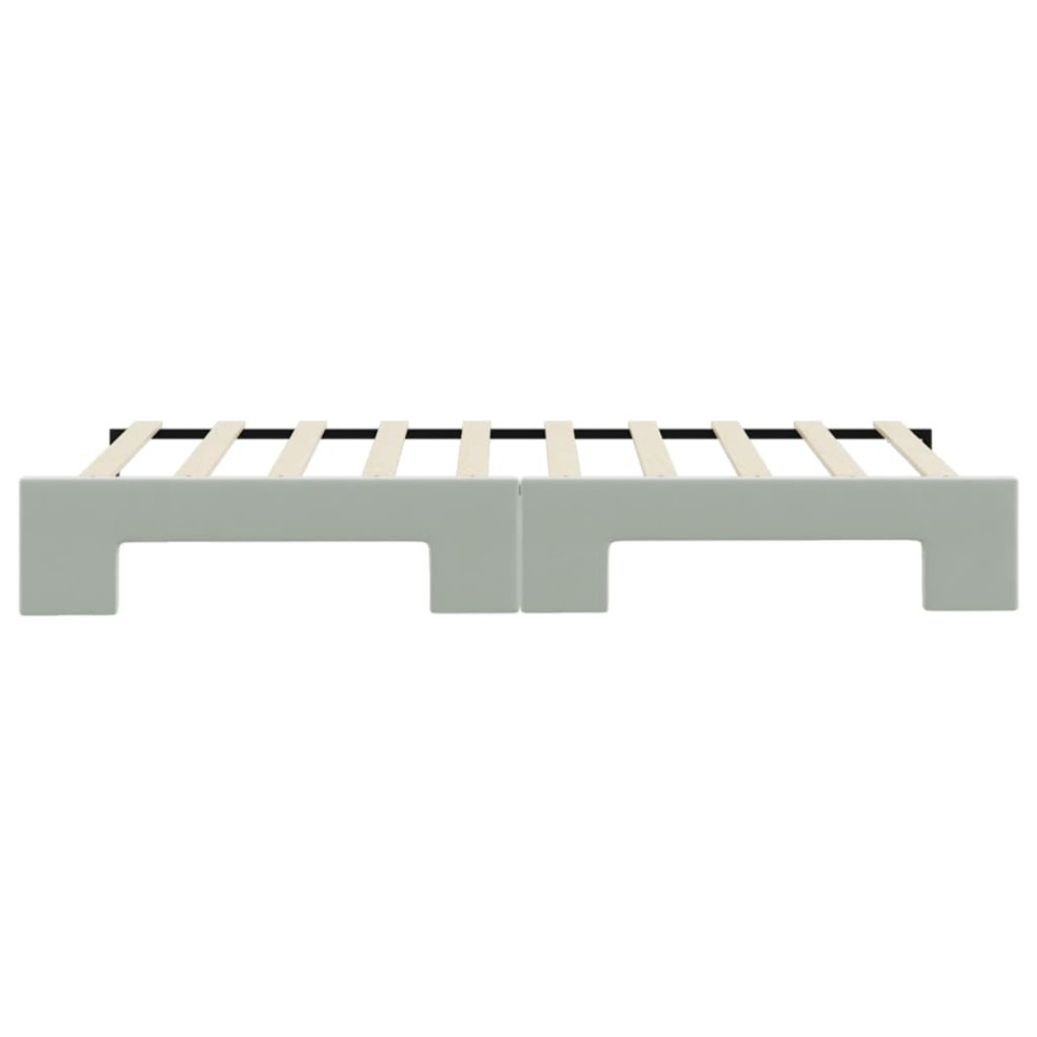 Sofá cama nido terciopelo gris claro 90x190