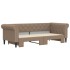 Sofá con cama nido cuero sintético cappuccino 90x200