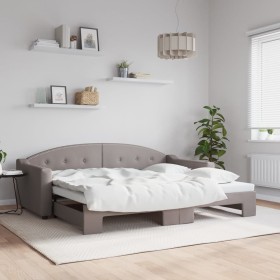Sofá cama nido tela gris taupe 90x200