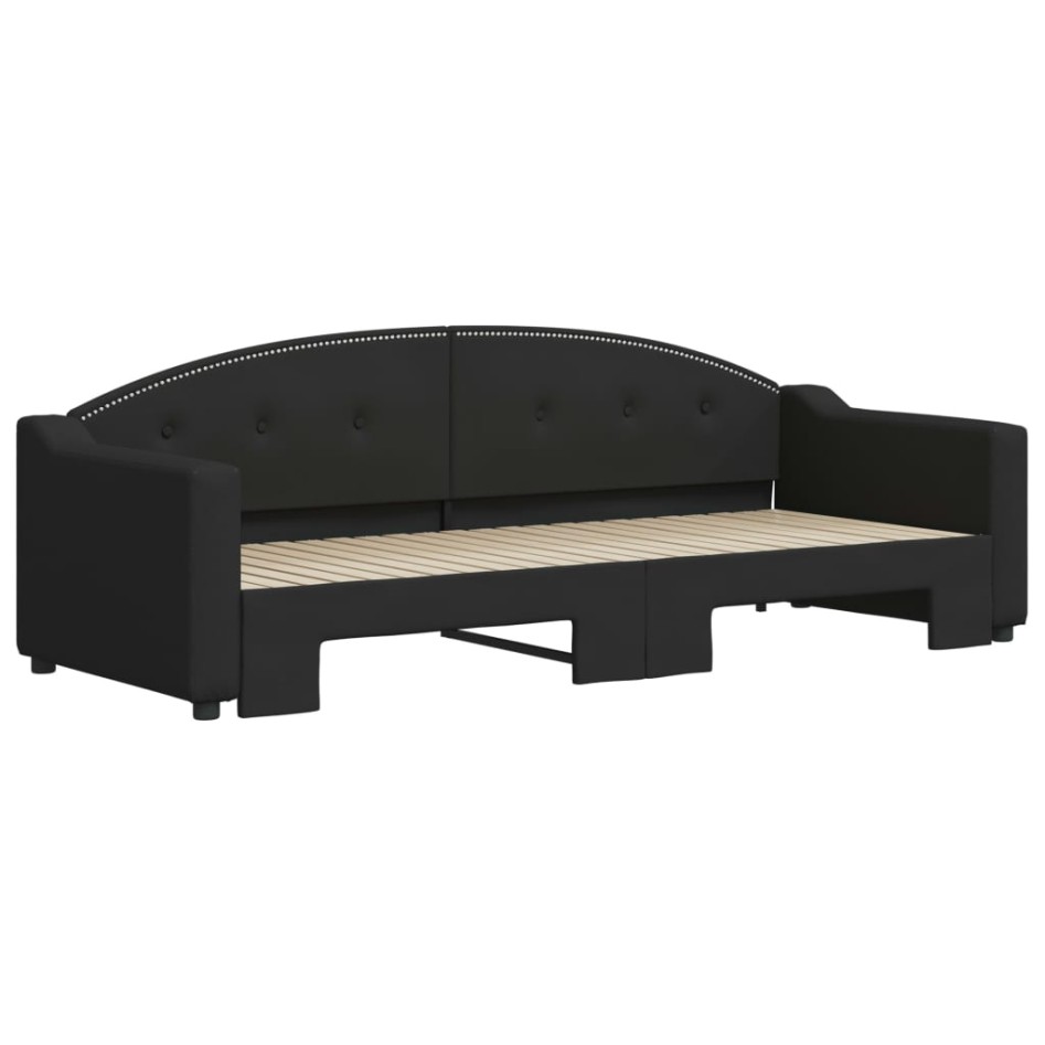 Sofá cama nido tela negro 80x200