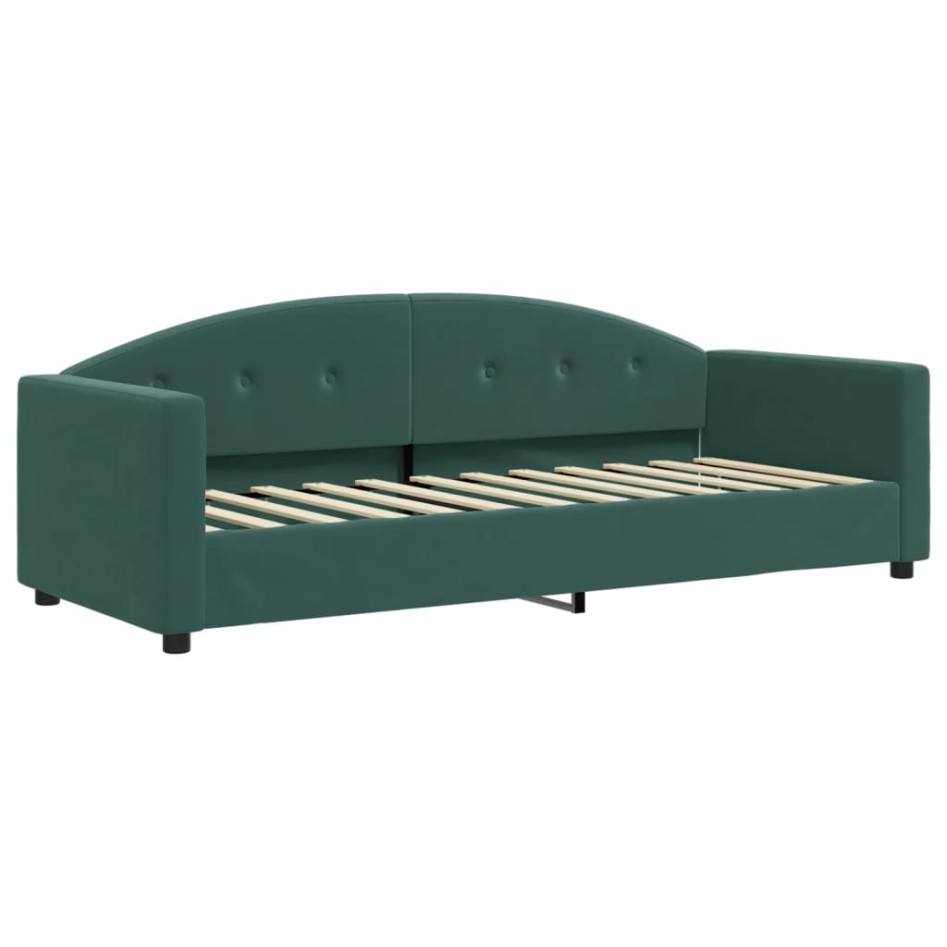 Sofá cama nido terciopelo verde oscuro 80x200