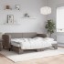Sofá cama nido con colchón tela gris taupe 80x200
