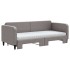 Sofá cama nido con colchón tela gris taupe 80x200