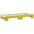 Sofá cama nido con colchón terciopelo amarillo 80x200